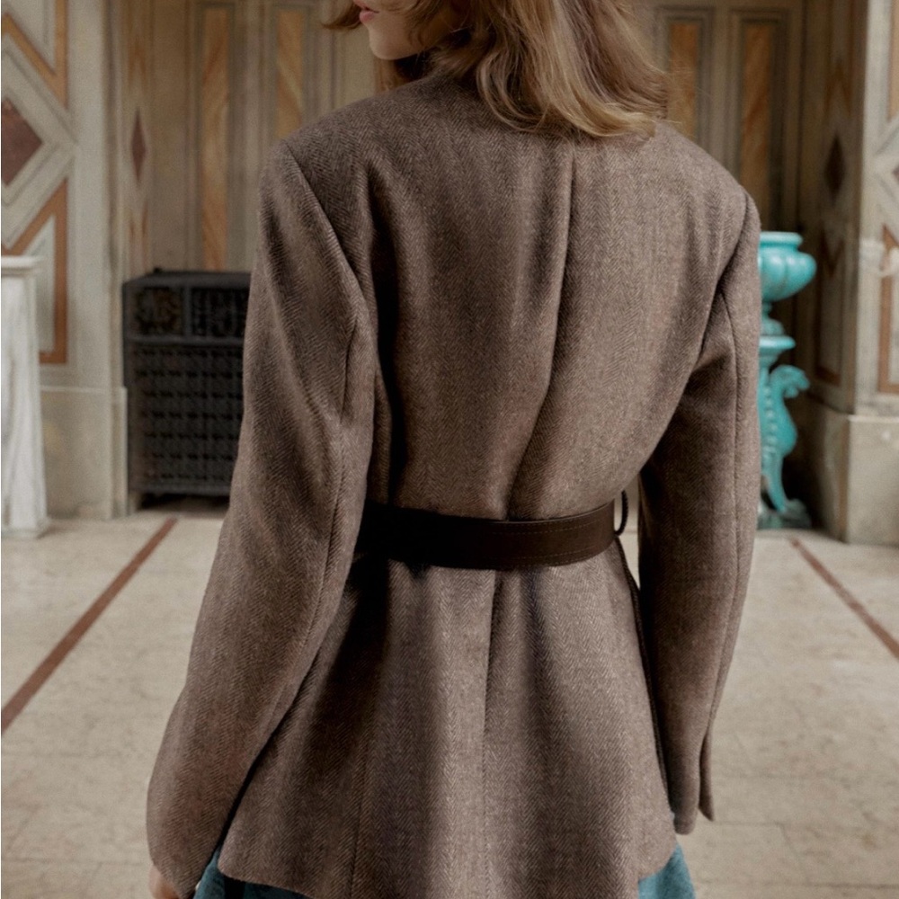 Zara Brown Blazer Jacket - Picture 11 of 15